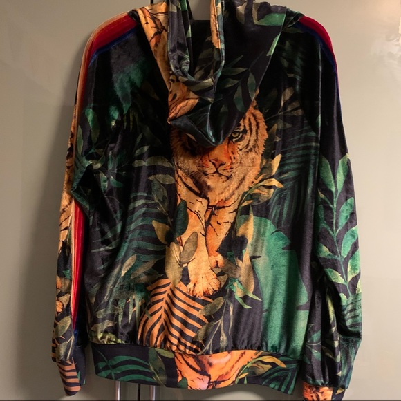 *SOLD* Aviator Nation Tiger Velour Hoodie Large - Picture 10 of 15
